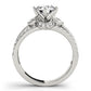 Multirow Floral Shape Engagement Ring