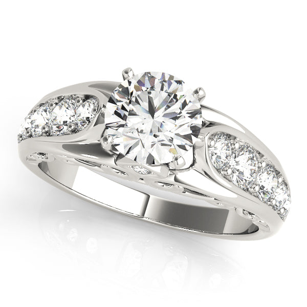 Single Row Engagement Ring