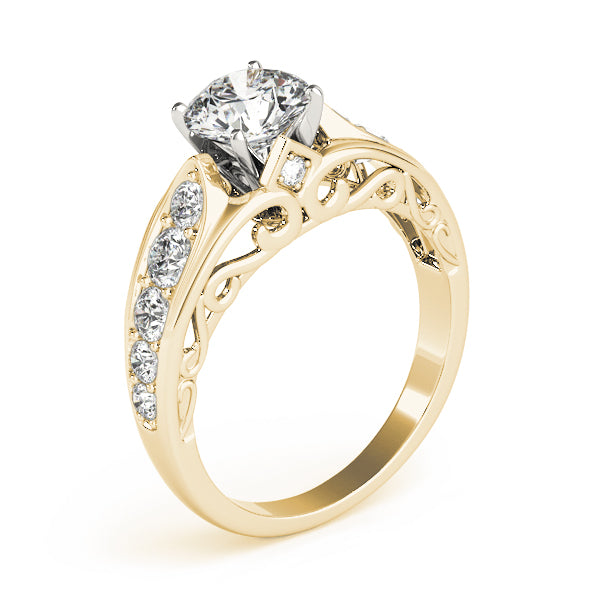 Single Row Engagement Ring