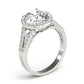 Oval Halo Split Shank Engagement Ring