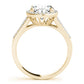 Oval Halo Split Shank Engagement Ring