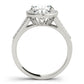 Oval Halo Split Shank Engagement Ring