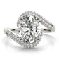 Bypass Double Row Pavé Engagement Rings