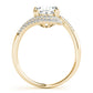 Bypass Double Row Pavé Engagement Rings