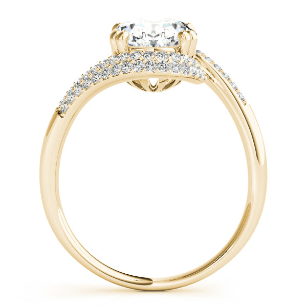Bypass Double Row Pavé Engagement Rings