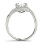 Bypass Double Row Pavé Engagement Rings