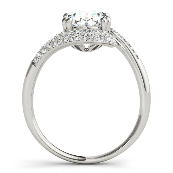 Bypass Double Row Pavé Engagement Rings