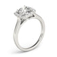 Squared Shape Halo Engagement Ring