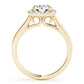 Squared Shape Halo Engagement Ring