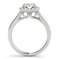 Squared Shape Halo Engagement Ring