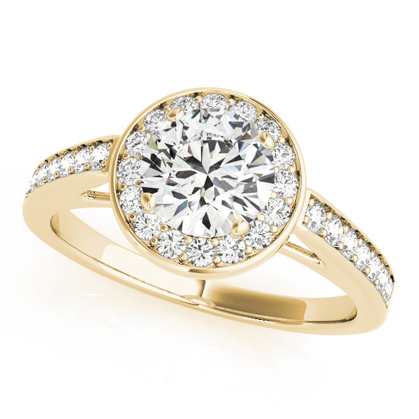 Prong In Channel Halo Engagement Rings