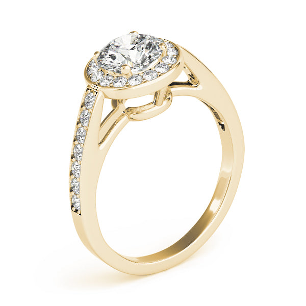 Prong In Channel Halo Engagement Rings