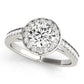 Prong In Channel Halo Engagement Rings