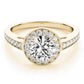 Prong In Channel Halo Engagement Rings