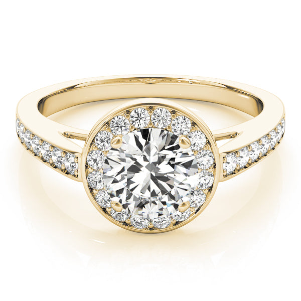 Prong In Channel Halo Engagement Rings