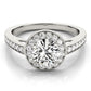 Prong In Channel Halo Engagement Rings