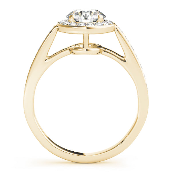 Prong In Channel Halo Engagement Rings