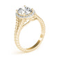 Oval Shape Halo Braided Shank Engagement Rings