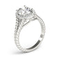 Oval Shape Halo Braided Shank Engagement Rings