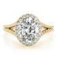 Oval Shape Halo Braided Shank Engagement Rings