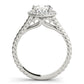 Oval Shape Halo Braided Shank Engagement Rings