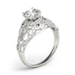 Vintage-Inspired Halo Filigree Engagement Ring