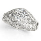 Vintage-Inspired Halo Filigree Engagement Ring