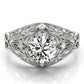 Vintage-Inspired Halo Filigree Engagement Ring