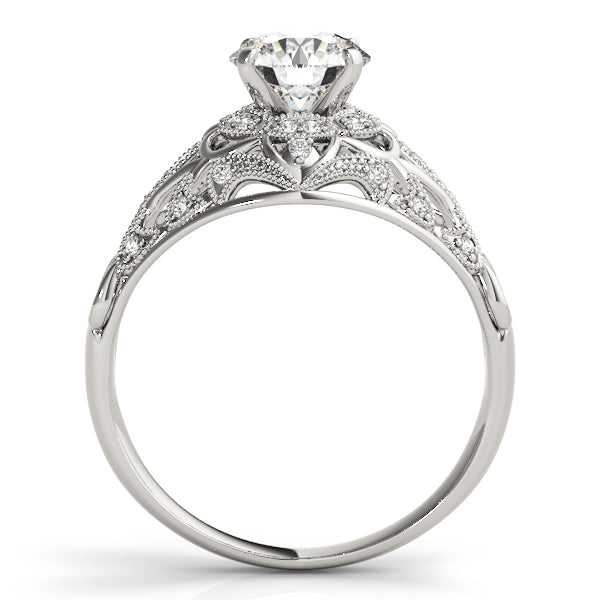 Vintage-Inspired Halo Filigree Engagement Ring
