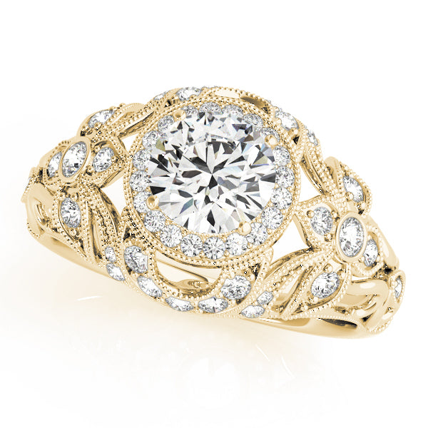 Vintage Inspired Halo Engagement Ring