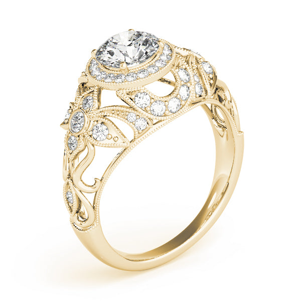 Vintage Inspired Halo Engagement Ring