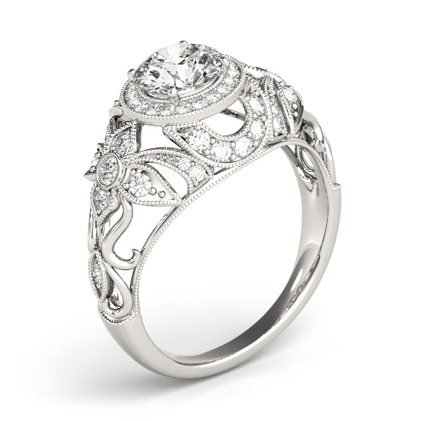 Vintage Inspired Halo Engagement Ring