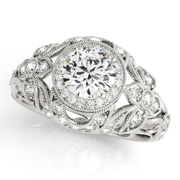 Vintage Inspired Halo Engagement Ring