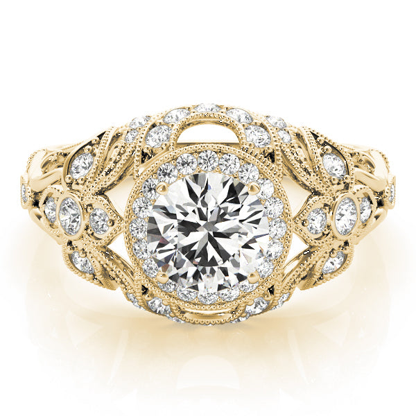 Vintage Inspired Halo Engagement Ring