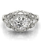 Vintage Inspired Halo Engagement Ring