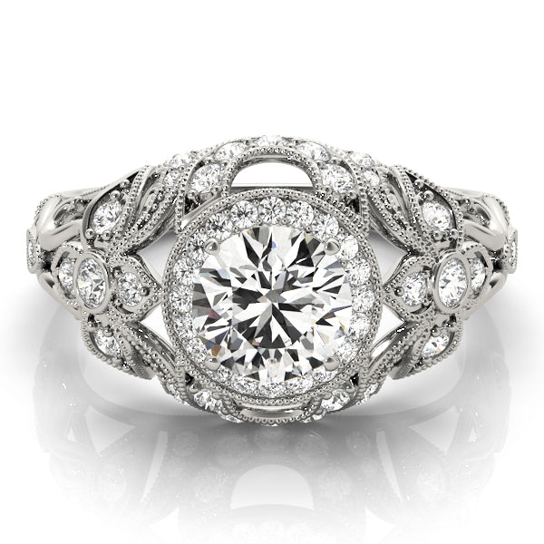 Vintage Inspired Halo Engagement Ring