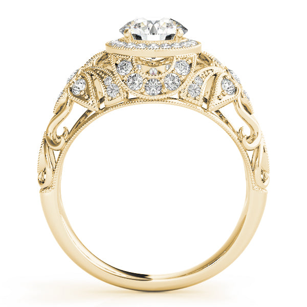 Vintage Inspired Halo Engagement Ring