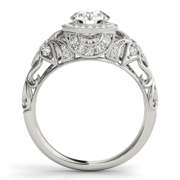 Vintage Inspired Halo Engagement Ring