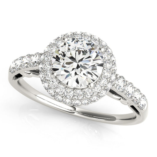 Solitaire Double Halo Engagement Ring