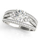 Multirow Milgrain Prong Set Engagement Rings