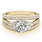 Multirow Milgrain Prong Set Engagement Rings