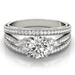 Multirow Milgrain Prong Set Engagement Rings