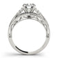 Multirow Milgrain Prong Set Engagement Rings