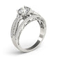 Multirow Milgrain Prong Set Engagement Rings