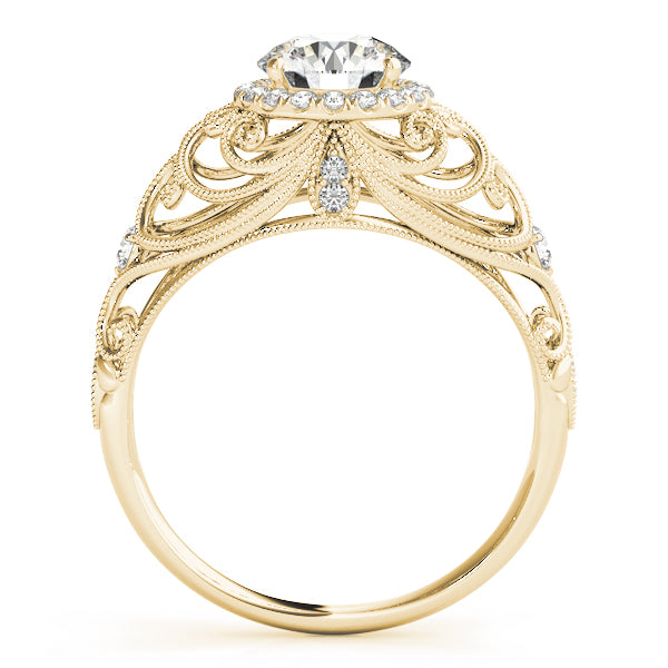 Vintage-Inspired Milgrain Filigree Engagement Ring