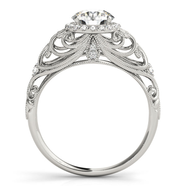 Vintage-Inspired Milgrain Filigree Engagement Ring