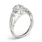 Vintage-Inspired Halo Filigree Engagement Ring