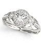 Vintage-Inspired Halo Filigree Engagement Ring