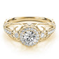 Vintage-Inspired Halo Filigree Engagement Ring