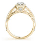 Vintage-Inspired Halo Filigree Engagement Ring